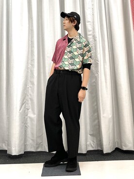 「COSPAの冨岡義勇羽織柄 アロハ [鬼滅の刃] XLsize（シャツ/ブラウス、その他）」を使った、YUCKEEEEYさん（メンズ・174cm）の秋コーディネート