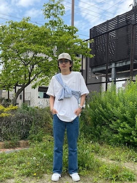 「JUNRED（ジュンレッド）のアイテム（パンツ）」を使った、1999_mamiyaさん（メンズ・180cm）の春コーディネート