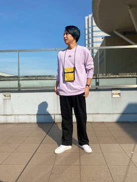 「FRUIT OF THE LOOM（フルーツオブザルーム）のアイテム（財布/小物）」を使った、nano・universe ららぽーとTOKYO-BAY Mensさん（メンズ・170cm）の夏コーディネート