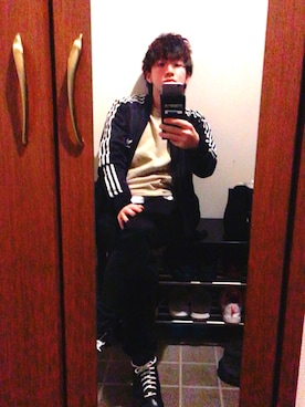 「アイテム（ジャージ）」を使った、べにさん（メンズ・167cm・10代）の冬コーディネート