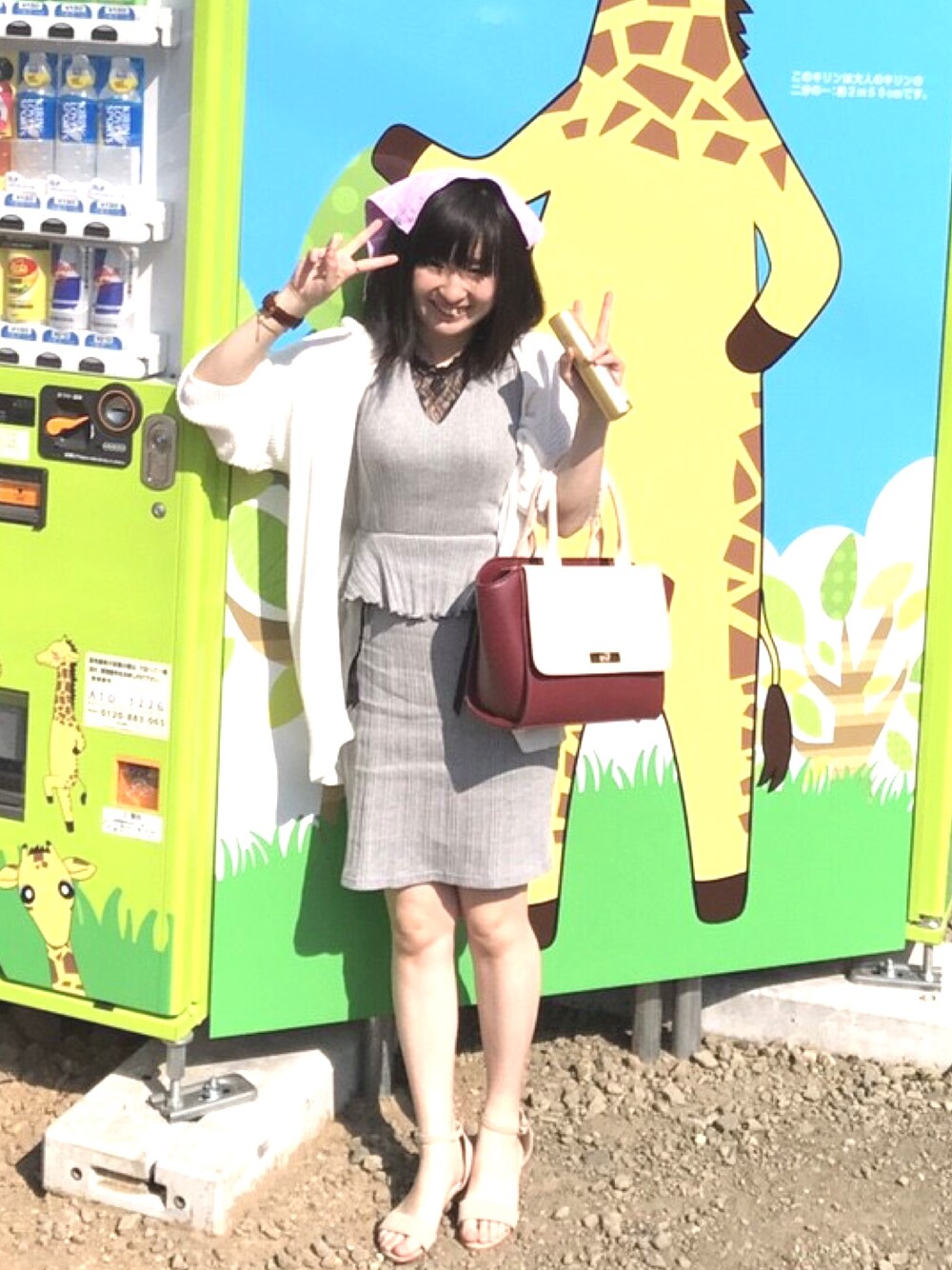 「シンプルコーデ、休日スタイル、夏、大人コーデ、サンダル」｜「EATMEのﾍﾟﾌﾟﾗﾑｶﾞｰﾀｰﾘﾌﾞﾜﾝﾋﾟｰｽ（ワンピース、グレー系）」を使った、knm.Ｉ   (おみそ)さん（レディース・149cm）の夏コーディネートの1枚目の写真