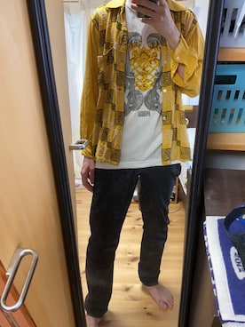 「VERSACE（ヴェルサーチ）のアイテム（パンツ）」を使った、yoyu7さん（メンズ・177cm）の夏コーディネート