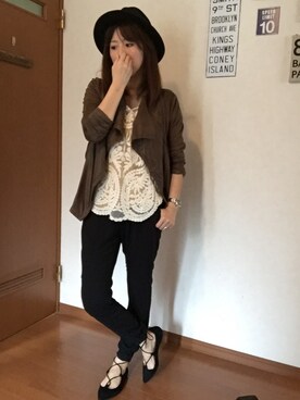 「SPIRALGIRL（スパイラルガール）のアイテム（ライダースジャケット）」を使った、kary☆さん（レディース・162cm）の秋コーディネート