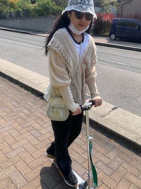 「FEKETE（フェケテ）のアイテム（帽子）」を使った、uyam00mayuさん（レディース・158cm）の春コーディネート