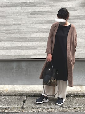 「BACK NUMBER（バックナンバー）のアイテム（チュニック）」を使った、Tさんち。さん（レディース・155cm）の春コーディネート