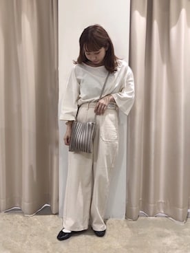 「プリーツバッグ」｜かんぬさん（レディース・149cm）の秋コーディネート