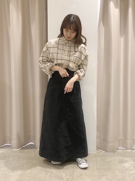 「ベイカースカート」｜かんぬさん（レディース・149cm）の秋コーディネート