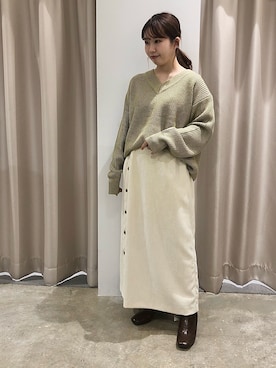 「ピスタチオ」｜「アイテム（ブーツ）」を使った、かんぬさん（レディース・149cm）の冬コーディネート