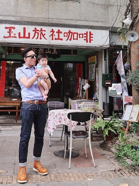 「ROGUE TERRITORY（ローグテリトリー）のアイテム」を使った、Johnny Juanさん（メンズ・177cm）の春コーディネート