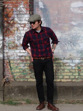 「ROGUE TERRITORY（ローグテリトリー）のアイテム」を使った、Johnny Juanさん（メンズ・177cm）の冬コーディネート