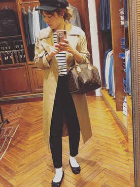 「THE SHINZONE（ザ　シンゾーン）のアイテム（トレンチコート）」を使った、yuuka♡さん（レディース・162cm）の春コーディネート
