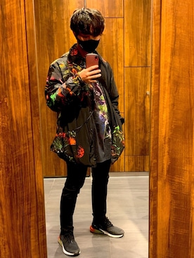「Y-3（ワイスリー）のアイテム（ナイロンジャケット）」を使った、hideさん（メンズ・169cm）の冬コーディネート