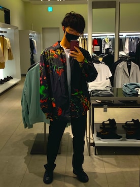 「Y-3（ワイスリー）のアイテム（ナイロンジャケット）」を使った、hideさん（メンズ・169cm）の春コーディネート