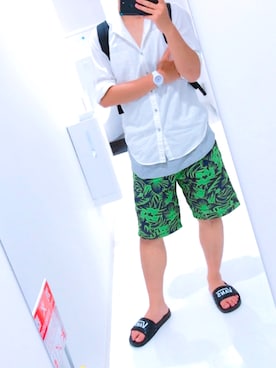 「トイレから失礼しやす」｜「アイテム（アナログ腕時計）」を使った、まえがみさん（メンズ・168cm）の夏コーディネート