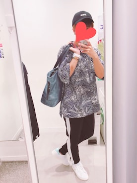 「EDWIN（エドウィン）のアイテム（帽子）」を使った、まえがみさん（メンズ・168cm）の夏コーディネート