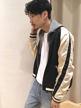 「UNUSED（アンユーズド）のアイテム（ブルゾン、ブラック系）」を使った、shoushoushouさん（メンズ）の秋コーディネート