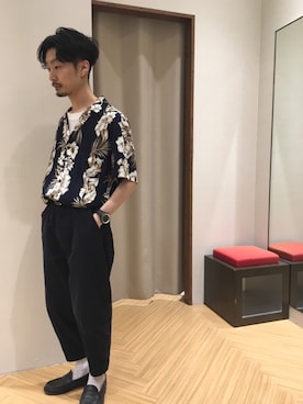 「nonnative（ノンネイティブ）のアイテム（ローファー）」を使った、shoushoushouさん（メンズ・170cm）の春コーディネート