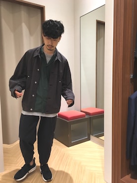「アイテム（ブルゾン）」を使った、shoushoushouさん（メンズ・170cm・30代）の秋コーディネート