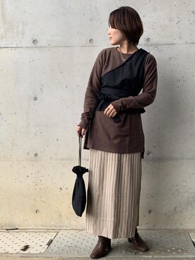 「rectangle（レクタングル）のアイテム（スカート）」を使った、kunchan1227さん（レディース・155cm）の秋コーディネート