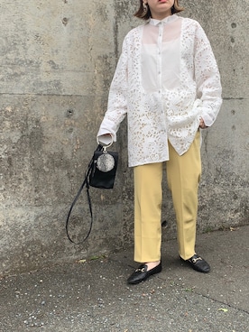 「rectangle（レクタングル）のアイテム（パンツ）」を使った、kunchan1227さん（レディース・155cm）の春コーディネート