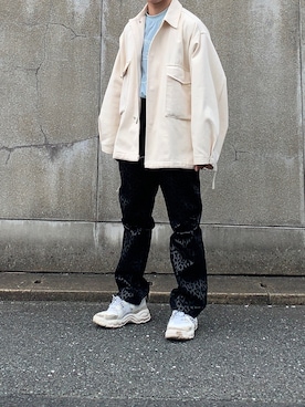 「EMMA  CLOTHES」｜「アイテム（カバーオール）」を使った、ゆうちさん（メンズ・169cm）の春コーディネート