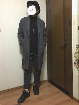 「タータンチェック」｜TRさん（メンズ・168cm）の冬コーディネート