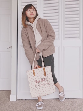 「ストリート服が好き」｜「アイテム（その他アウター）」を使った、ジョウアンさん（レディース・155cm）の秋コーディネート