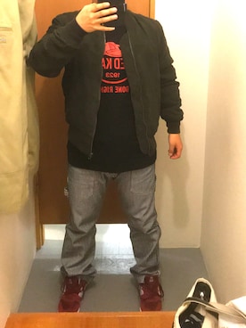 「RED KAP（レッドキャップ）のアイテム（Tシャツ/カットソー）」を使った、Takaさん（メンズ・163cm）の秋コーディネート