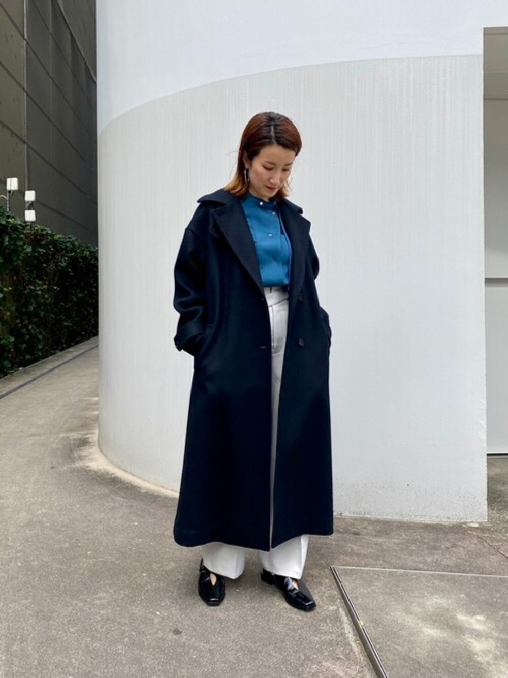 ビッグカラー2wayスタンドコートを使った人気ファッション