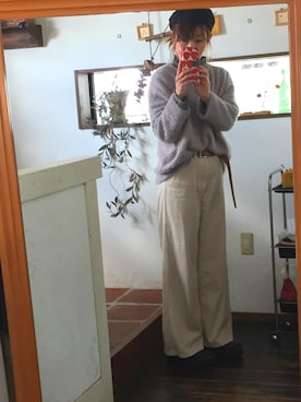 「AS KNOW AS」｜「アイテム（パンツ）」を使った、Mya_385さん（レディース・158cm）の冬コーディネート