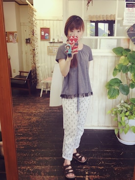 「Tula（トゥラ）のアイテム（シューズ）」を使った、Mya_385さん（レディース・158cm）の夏コーディネート