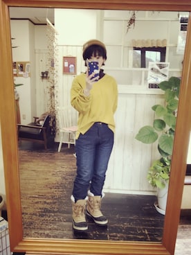 「Hug Mug.（ハグマグ）のアイテム」を使った、Mya_385さん（レディース・158cm）の冬コーディネート