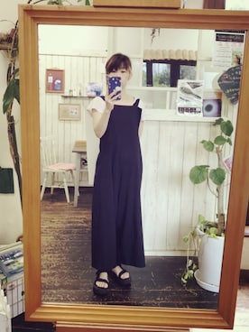 「Y's（ワイズ）のアイテム（サロペット/オーバーオール）」を使った、Mya_385さん（レディース・158cm）の夏コーディネート