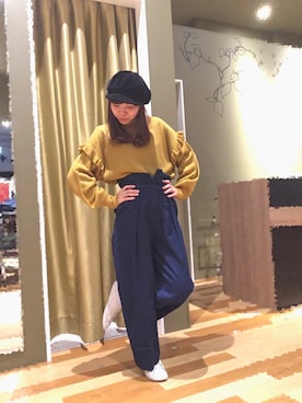 「Green　Parks（グリーンパークス）のアイテム（キャスケット）」を使った、Mizuho☺︎さん（レディース・157cm）の冬コーディネート
