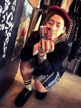 「Moonage Devilment（ムーンエイジデビルメント）のアイテム」を使った、jorgeさん（メンズ・169cm）の秋コーディネート