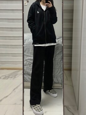 「KANGOL（カンゴール）のアイテム（ジャケット/アウター）」を使った、yunbaluさん（レディース・154cm）の春コーディネート