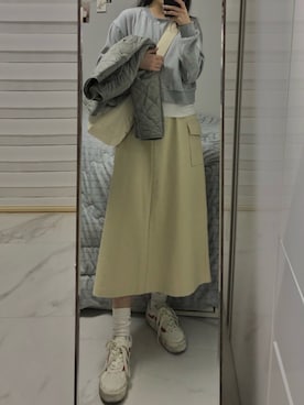 「8seconds（エイトセカンズ）のアイテム（ジャケット/アウター）」を使った、yunbaluさん（レディース・154cm）の春コーディネート
