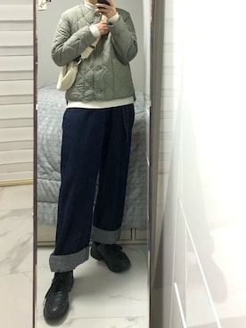 「8seconds（エイトセカンズ）のアイテム（ジャケット/アウター）」を使った、yunbaluさん（レディース・154cm）の冬コーディネート