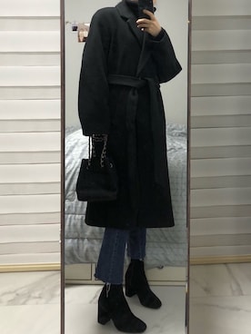 「MIXXO（ミッソ）のアイテム」を使った、yunbaluさん（レディース・154cm）の冬コーディネート