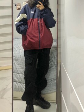 「jogger pants」｜yunbaluさん（レディース・154cm）の冬コーディネート