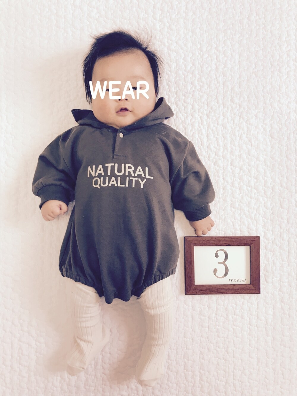 「3ヶ月、ベビーコーデ、男の子」｜「‪‪☺︎‬のアイテム（その他、その他）」を使った、ぽん‪‪☺︎‬さん（キッズ・100cm）の冬コーディネートの1枚目の写真