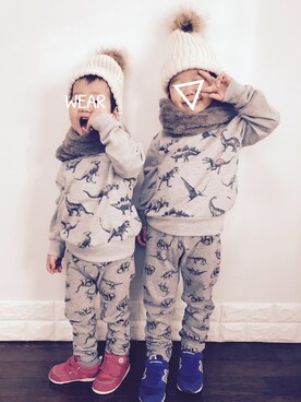 ぽん‪‪☺︎‬さん（キッズ・100cm）の冬コーディネート