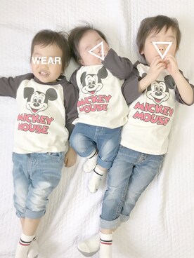「3BOYS」｜「アイテム（その他）」を使った、ぽん‪‪☺︎‬さん（キッズ・100cm）の春コーディネート