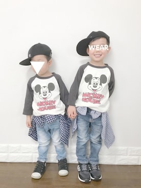 「Daddy Oh Daddy（ダディーオーダディー）のアイテム（パンツ）」を使った、ぽん‪‪☺︎‬さん（キッズ・100cm）の春コーディネート