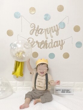 「handmade」｜「アイテム（その他）」を使った、ぽん‪‪☺︎‬さん（キッズ・100cm）の秋コーディネート