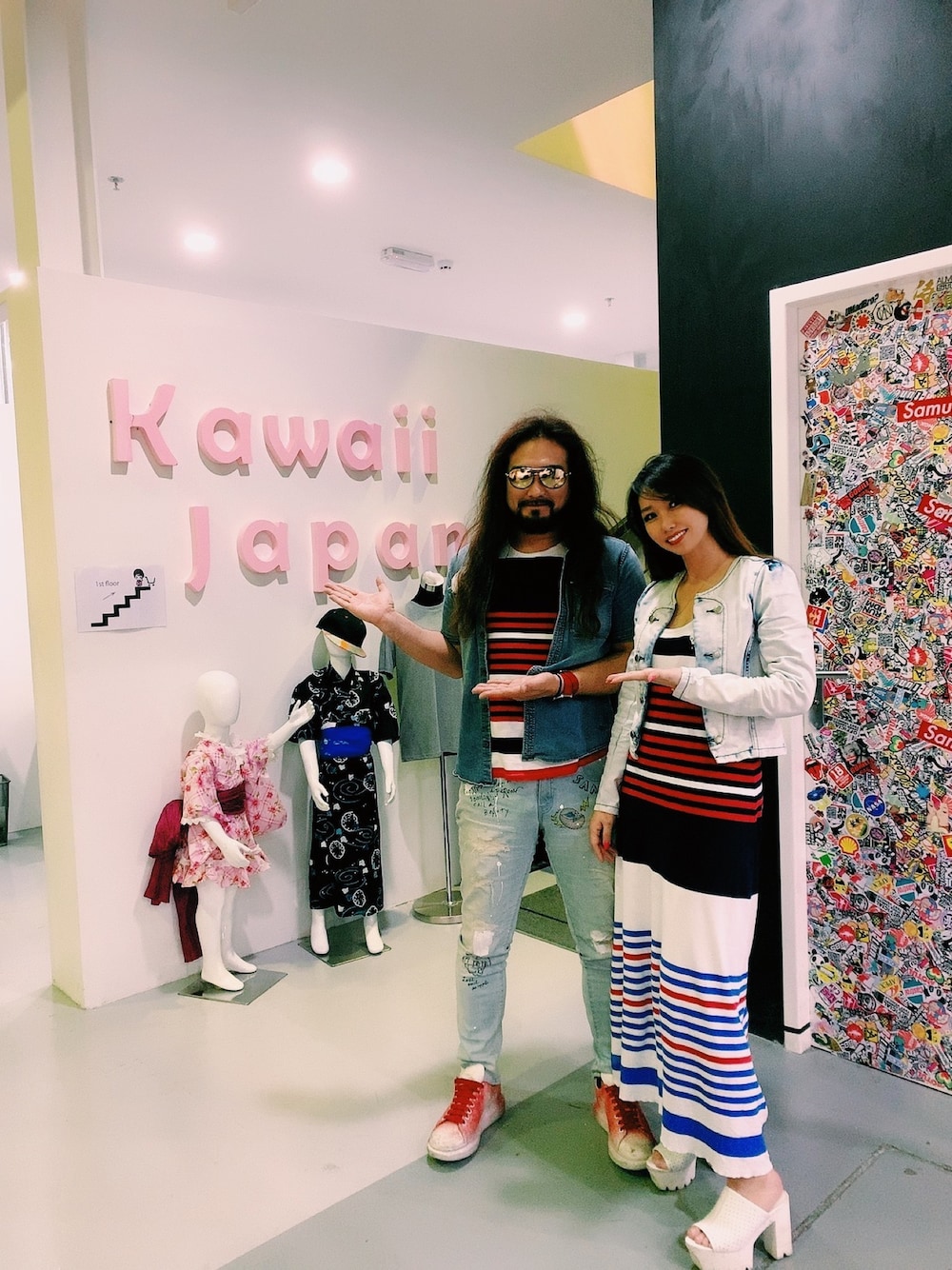 「Tシャツ、カップルコーデ、ペアルック、Tshirts、Dubai」｜「maxsixの[maxsix / マックスシックス] Border T-shirt（Tシャツ/カットソー、その他）」を使った、Joseph さん（メンズ・178cm）の秋コーディネートの1枚目の写真