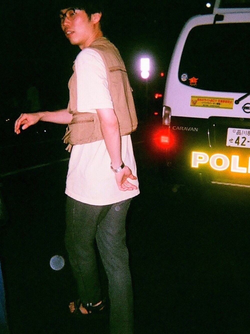 「oldgap、GAP、matsuda、camo、quasi、GRAMICCI、古着、vintage、VINTAGE」｜「matsudaのアイテム（メガネ、ブラック系）」を使った、Kaichiさん（メンズ・178cm）の夏コーディネートの1枚目の写真