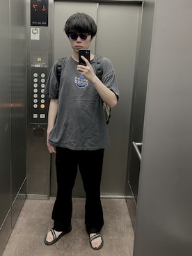 「Gramicci（グラミチ）のアイテム（サンダル）」を使った、Kaichiさん（メンズ・178cm）の夏コーディネート