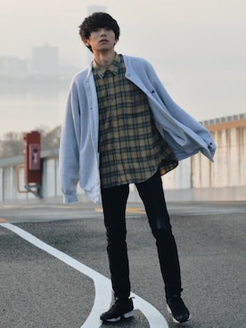 「sneakers」｜「アイテム（ブルゾン）」を使った、朝倉滉生さん（メンズ・175cm）の冬コーディネート
