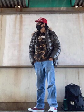 Thrasher スラッシャー のダウンジャケット コートを使った人気ファッションコーディネート Wear